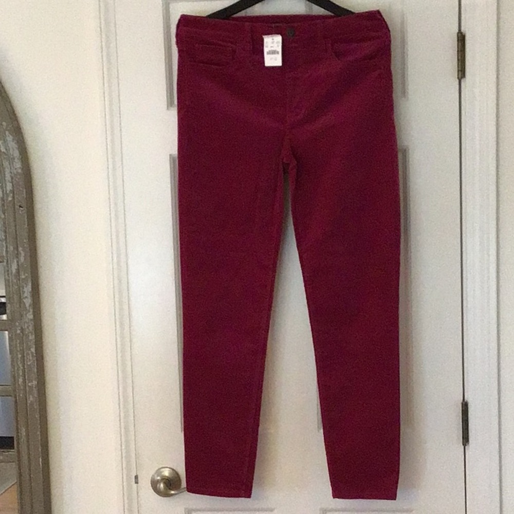 Jeans, NWT JCrew Mercantile pink velour,size 29, $79.50